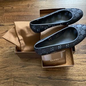 Ladies GUCCI rubber ballet flats